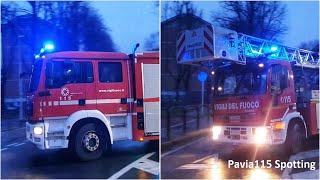 [STATION BELL] Partenza APS Man + AS Eurofire per incendio canna fumaria - VVF Pavia