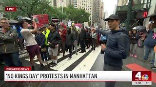 'Defend our democracy': Tens of thousands march down Manhattan for 'No Kings' protest | NBC New York