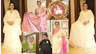 करवा चौथ के लिए लिया हस्बैंड के पसंद का लहंगा  लेकिन ? Karwa Chauth Prep , Diwali & Festival Saree