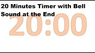 20-Minute Timer with Bell Sound at the End | Perfect for Focus, Study, or Meditation