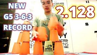 Sport Stacking: NEW G5 3-6-3 RECORD in 2.128 SECONDS!