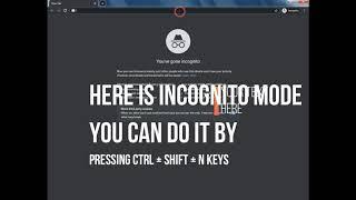 how to open incognito mode | Hashtag tech