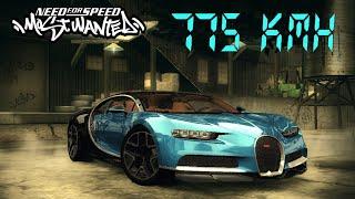 NFS Most Wanted - Bugatti Chiron 775km/h