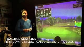 Practice Sessions In The Swing Studio Using GC2/HMT Simulator