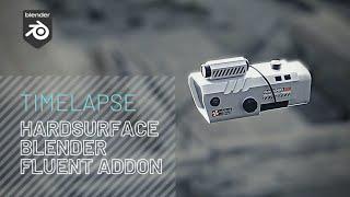 TIMELAPSE  HARDSURFACE SCIFI  SCOPE IN BLENDER USING FLUENT ADDON