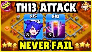 BROOM WITCH IS UNSTOPPABLE!! 15 Broom Witch + 10 Bat Spells  TH13 Attack Strategy (Clash of Clans)