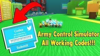 *New Code* All Working Gold Codes Army Control Simulator Roblox