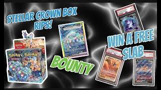 Pokemon Stellar Crown Pack Opening! Hit the Bounty and win a free slab