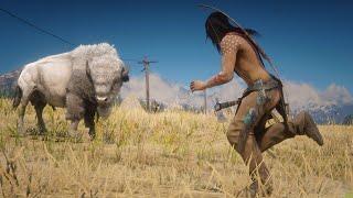 NATIVE AMERICAN Hunting Legendary White BISON in Red Dead Redemption 2 PC  Vol 17