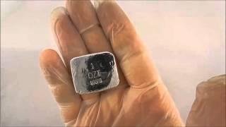 1 oz Hand Poured Silver Bar "Logo Loaf" by ShinyBars