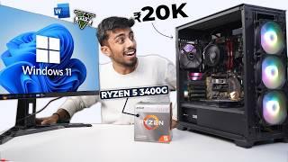 20,000/- Rs Super AMD PC Build!Gaming & Editing! 🪛Live Test - Perfect for Students