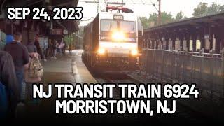 NJT Train 6924 Arrives @ Morristown: Morris and Essex Line | ALP-46A No. 4653 [Sep 24, 2023]