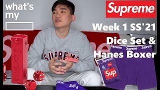 Supreme 2021 New Season Week 1 Pickup! Aluminum dice & Hanes Boxer!