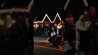 Motorcycles in the Elizabethton Christmas Parade