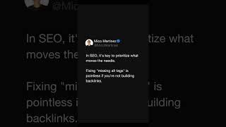 In SEO Always Choose to Move the Needle