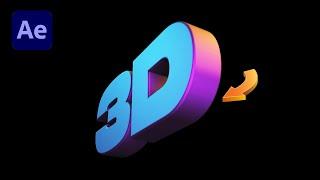 3D Text Animation in Adobe After Effects - No Plugins!