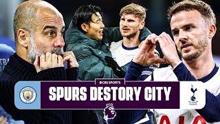 Manchester City Lose 4-0 AT THE ETIHAD To Tottenham Hotspur | Golazo Matchday | CBS Sports Golazo