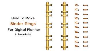 How to make binder rings for digital planner in PowerPoint