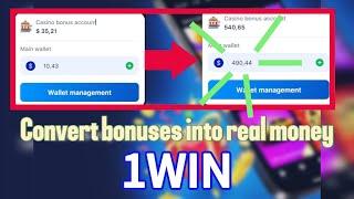 Convert bonuses into real money! How to wager a bonus at 1WIN