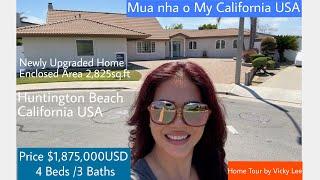 Home Tour newly upgraded $1,875 home in Huntington Beach California USA |Real Estate