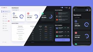 Responsive Admin Dashboard Using HTML CSS & JavaScript with Light & Dark Mode