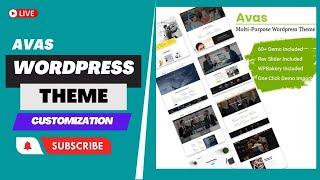 Avas Elementor WordPress Theme customize