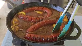 Skillet Mississippi-Style Beef Sausages / Ray Mack's Kitchen and Grill