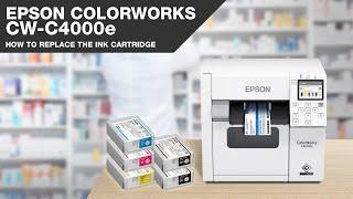 Epson Colorworks CW-C4000 How to replace the ink cartridge.