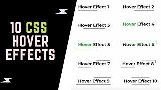 10 Cool CSS Hover Effects | Project 29 / 100