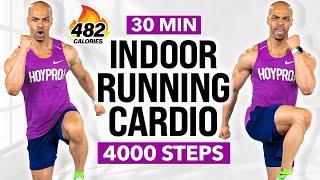 30 MIN Indoor Running Cardio Workout for Weight Loss | 4000 Steps Run In Place at Home Jogging
