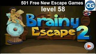 [Walkthrough] 501 Free New Escape Games level 58 - Brainy Escape 2 - Complete Game