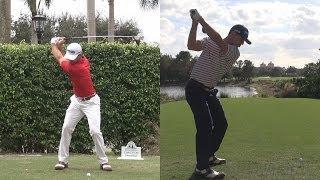 BILLY HORSCHEL - SYNCED DRIVER GOLF SWING FACE-ON DTL REG & SLOW MOTION - 1080p HD