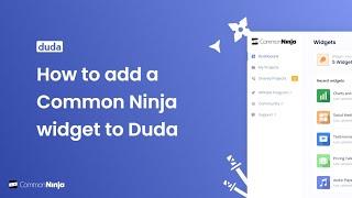 How to add a Common Ninja Widget to Duda