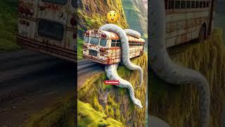 AI Travel Discovery | Python attacking Bus | Amazon Jungle #shorts #nature #art