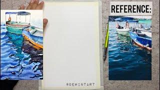 Watercolor Seascape