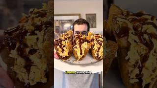 Deep fried toast with creamy chicken Recipe 