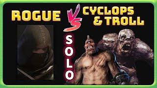 Solo Cyclops and Troll  VS Rogue  | Solo Mastery Challenge | Dark and Darker