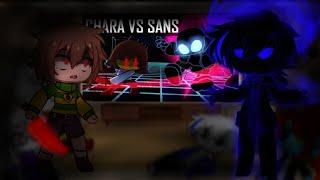 undertale reacts nightmare sans vs chara