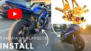 Arashi rearsets install on Yamaha R6