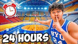 Overnight Challenge Inside Basketball Stadium