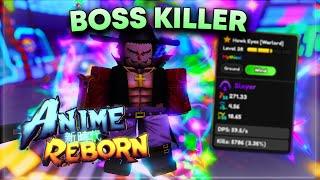 THE ULTIMATE BOSS KILLER IN ANIME REBORN | Mihawk Evo Showcase