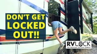 Exclusive Look (and DISCOUNT!): NEW RVLock Trek Keyless Handle with 100,000,000 Codes!