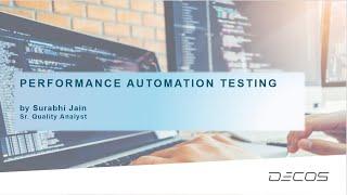 Webinar - Performance Test Automation.