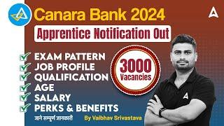 Canara Bank Recruitment 2024 | Canara Bank Apprentice Notification Out | Canara Bank Apprentice