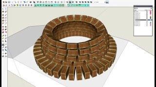 Строим купол  из кирпича в SketchUp
