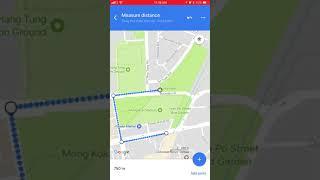Google Map measure distance