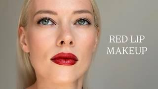 Red Lip Look Tutorial | Elena Rachitskaya