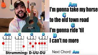 OLD TOWN ROAD - Lil Nas X Ukulele Play Along with Chords & Lyrics