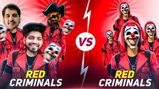 Supergang Ajjubhai, Amitbhai & Romeo Vs Ultimate 6 Red Criminals With Evo Skins- Garena Free Fire