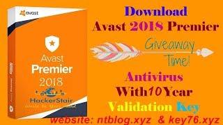 Download Avast Premier 2018 Antivirus Full Version With 3 Years Validation Key Till 2027